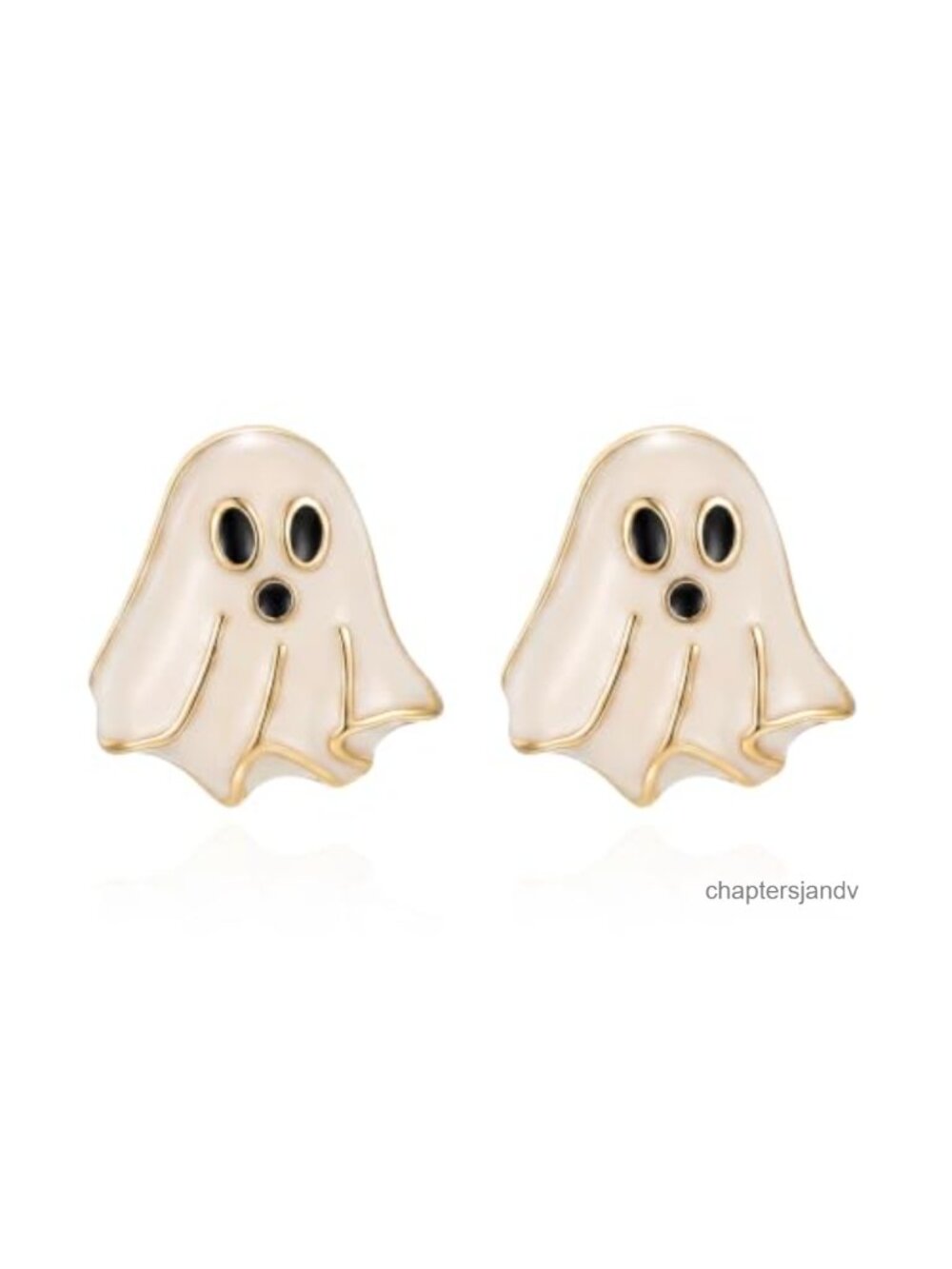 Halloween Stud Earrings Gold Plated Enamel Push Back Women's Jewelry